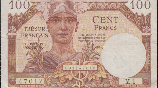 100 francs Trésor Français type 1947