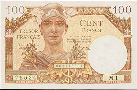 100 francs Trésor Français type 1947