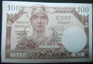 100 francs Trésor Français type 1947