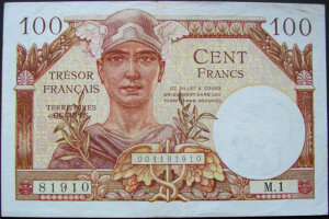 100 francs Trésor Français type 1947