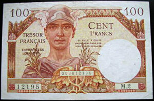 100 francs Trésor Français type 1947