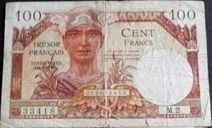 100 francs Trésor Français type 1947