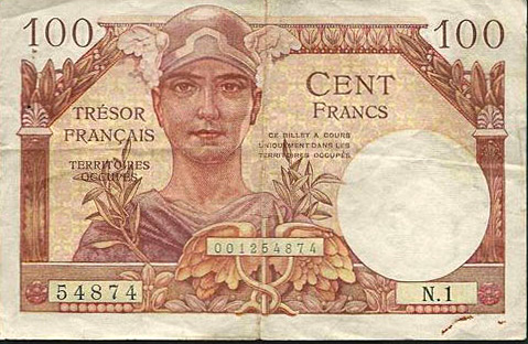 100 francs Trésor Français type 1947