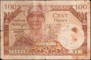 100 francs Trésor Français type 1947