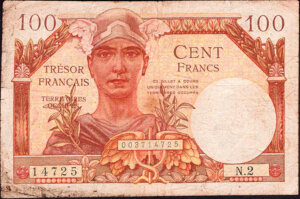 100 francs Trésor Français type 1947