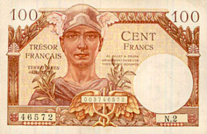 100 francs Trésor Français type 1947