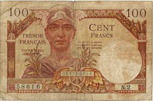 100 francs Trésor Français type 1947