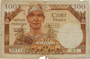 100 francs Trésor Français type 1947