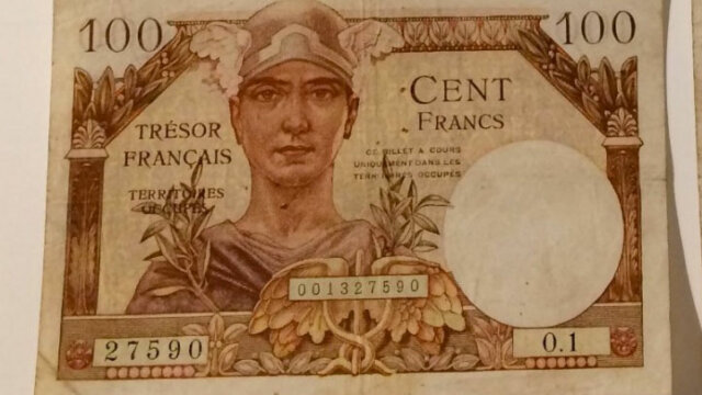 100 francs Trésor Français type 1947