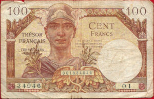 100 francs Trésor Français type 1947