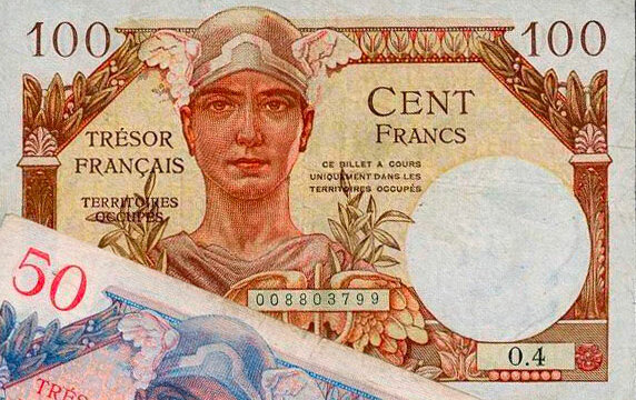 100 francs Trésor Français type 1947