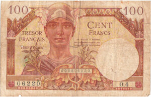 100 francs Trésor Français type 1947