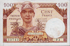 100 francs Trésor Français type 1947