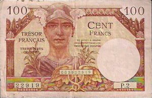 100 francs Trésor Français type 1947