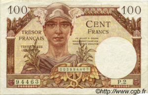 100 francs Trésor Français type 1947