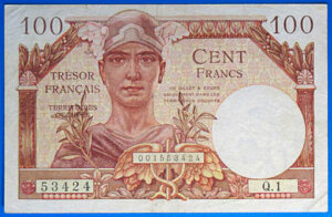 100 francs Trésor Français type 1947