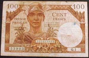 100 francs Trésor Français type 1947