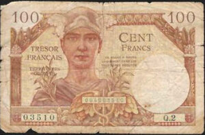 100 francs Trésor Français type 1947