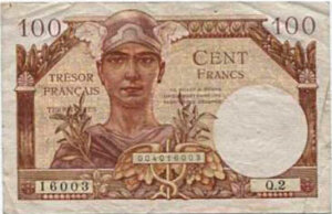 100 francs Trésor Français type 1947