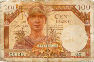 100 francs Trésor Français type 1947