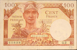 100 francs Trésor Français type 1947