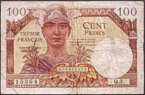 100 francs Trésor Français type 1947