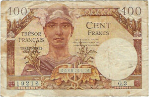 100 francs Trésor Français type 1947