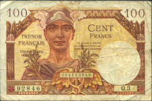 100 francs Trésor Français type 1947