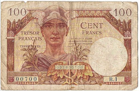 100 francs Trésor Français type 1947