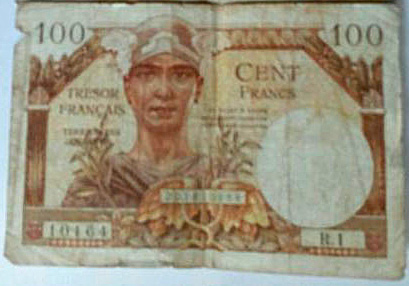 100 francs Trésor Français type 1947