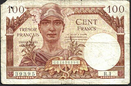 100 francs Trésor Français type 1947