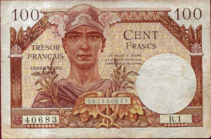 100 francs Trésor Français type 1947