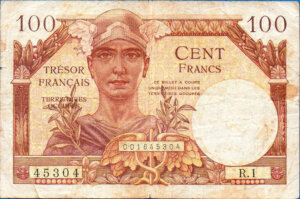 100 francs Trésor Français type 1947