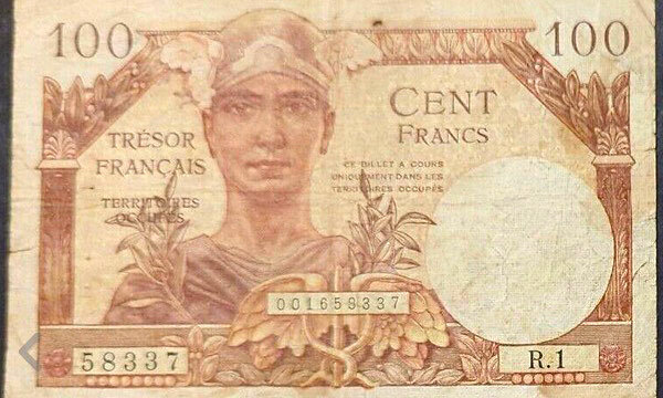 100 francs Trésor Français type 1947