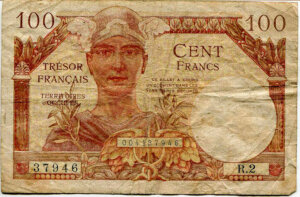 100 francs Trésor Français type 1947