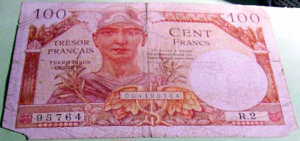 100 francs Trésor Français type 1947