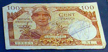 100 francs Trésor Français type 1947