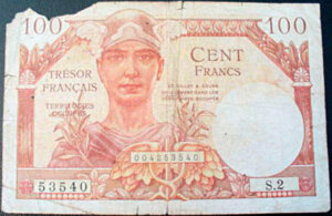 100 francs Trésor Français type 1947