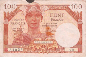 100 francs Trésor Français type 1947