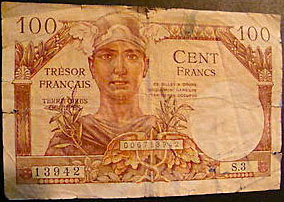 100 francs Trésor Français type 1947