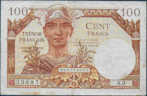 100 francs Trésor Français type 1947