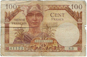 100 francs Trésor Français type 1947