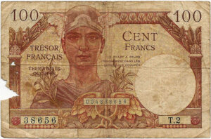 100 francs Trésor Français type 1947