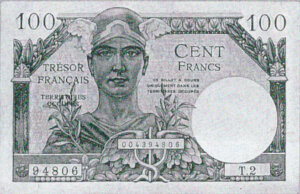 100 francs Trésor Français type 1947