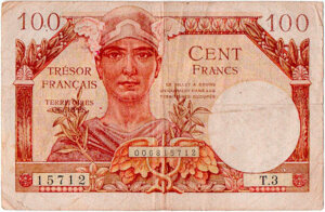 100 francs Trésor Français type 1947