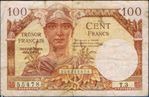 100 francs Trésor Français type 1947