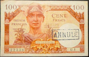 100 francs Trésor Français type 1947