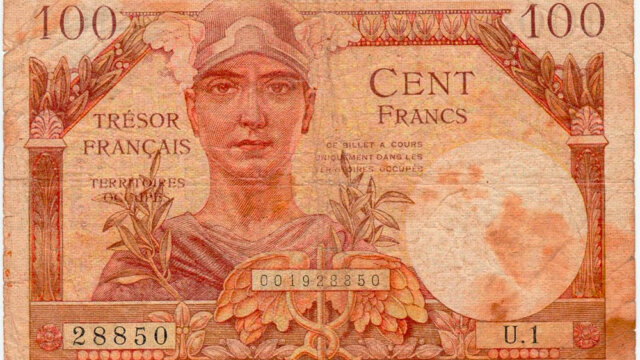 100 francs Trésor Français type 1947