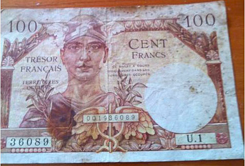 100 francs Trésor Français type 1947