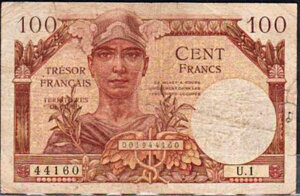 100 francs Trésor Français type 1947